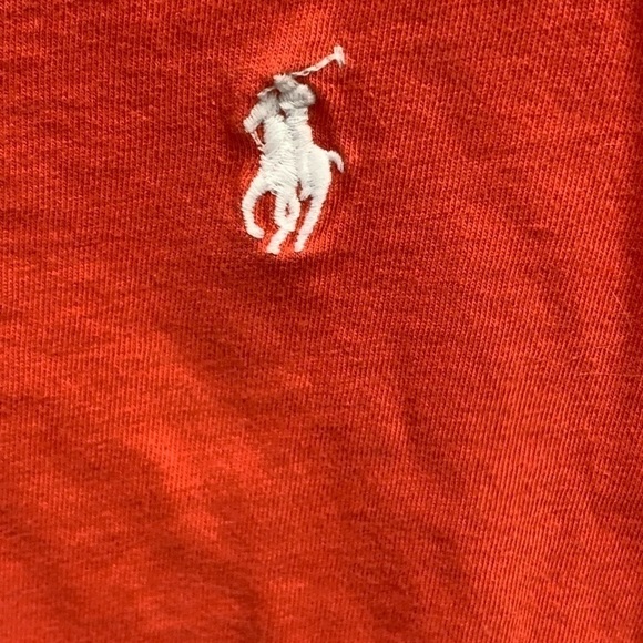 COPY - Polo Ralph Lauren large V neck T shirt cap sleeve 19 in pit coastal chic - Picture 4 of 5